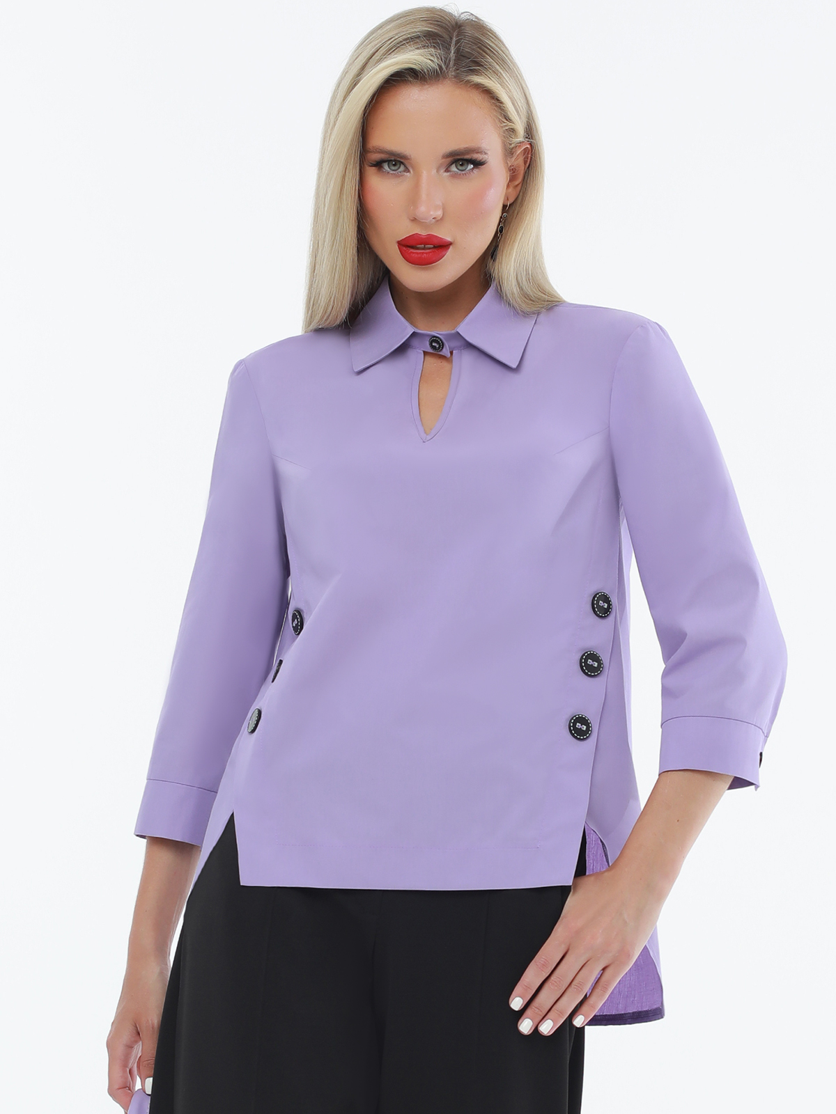 【deres】cotton drape blouse Джинсовый топ Drae цвет голубой купить в ЦУМ OUTLET, арт. BD