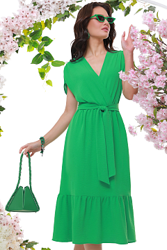 Платье зеленое с запахом