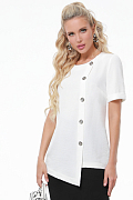 Блузка белого цвета с эффектом крэш